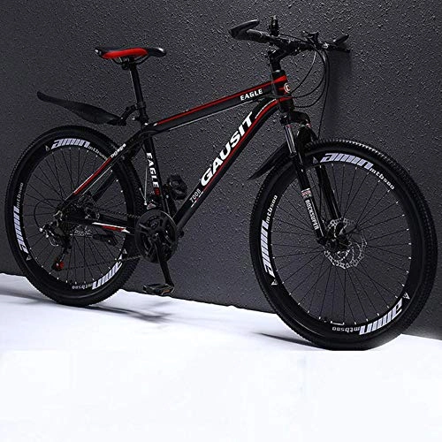 Bicicletas de montaña : WND Bicicleta de montaña con una Rueda Aleación de Aluminio Bicicleta Ultraligera Velocidad de Carreras para Adultos Bicicleta Todoterreno, Negro y Rojo, 27 velocidades