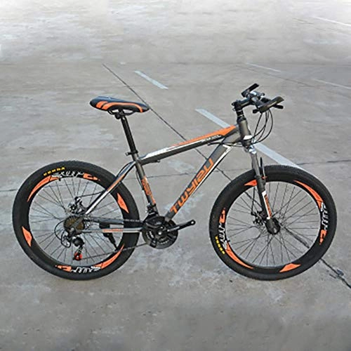 Bicicletas de montaña : WYN Bicicleta Bicicleta de   montaña Bicicleta de montaña con absorción de Impactos de Acero Bicicleta de Velocidad Variable, Naranja