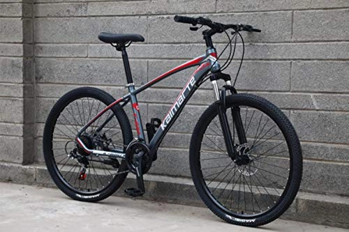 Bicicletas de montaña : WYN Bicicleta de   montaña de Aluminio Bicicleta de montaña Bicicleta de Estudiante Bicicleta de Velocidad Variable Freno de Disco Doble Bicicleta de montaña, 26 Pulgadas Gris, 24 velocidades