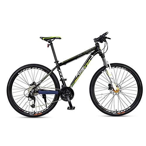 Bicicletas de montaña : WYN Bicicleta de montaña para Adultos Amortiguador de Velocidad Variable Hombres y Mujeres Estudiantes Off-Road Aluminio, Verde, 24 * 15 (150-165cm)