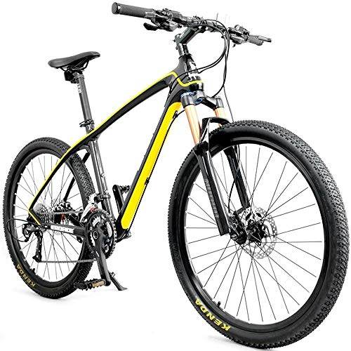 Bicicletas de montaña : XiXia X Bicicleta de montaña de Fibra de Carbono Bicicleta Amortiguadores de Disco de Aceite de amortiguacin de presin Ultraligera Bicicleta de montaña Todoterreno 26 Pulgadas 27 Velocidad