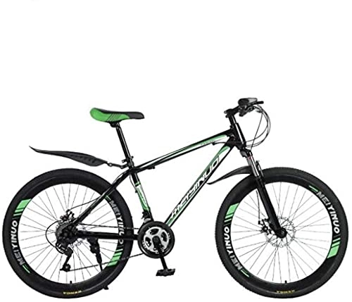 Bicicletas de montaña : YANGHAO-Bicicleta de montaña para adultos- 26 en bicicleta de montaña de 21 velocidades para adultos, marco completo de acero al carbono ligero, rueda de la bicicleta de la suspensión delantera de la