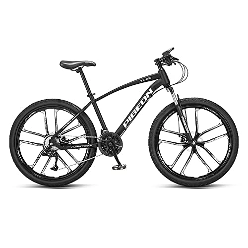Bicicletas de montaña : Yirunfa Bicicleta de Montaña 26 Pulgadas, Marco de Acero de Alto Carbono, 30 Velocidades, Frenos de Disco, Suspensión Delantera Bloqueable Bicicleta Urbana para una Altura de 150-195 cm