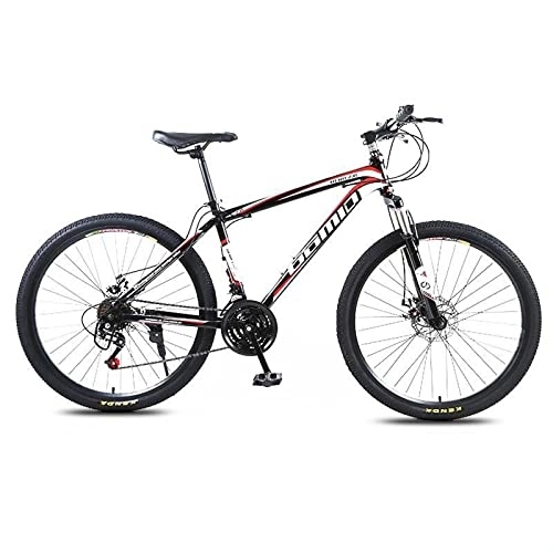 Bicicletas de montaña : zcyg 21 Velocidades De Bicicleta De Montaña, Ruedas De 24 / 26 Pulgadas, con Freno De Disco, Peso Ligero para Hombres Bicicletas para Hombres(Size:26inch, Color:Negro+Rojo)
