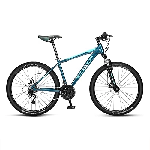 Bicicletas de montaña : zcyg Bicicleta De Bicicleta De 26 Pulgadas con Bicicleta De Montaña con Suspensión Completa De Acero De Acero De Alta Velocidad, 24 Velocidades, Freno De Disco Doble Y Bici(Color:Azul)