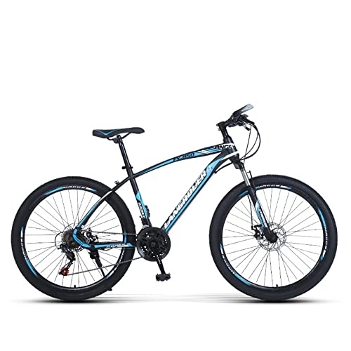 Bicicletas de montaña : zcyg Bicicleta De Montaña, 26 Pulgadas, 21 Velocidades, Liviana, Bicicleta Que Absorbe La Bicicleta Al Aire Libre En Bicicleta(Size:A, Color:Negro+Azul)