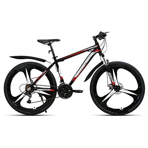 Bicicletas de montaña : zhoudashu Bicicleta de montaña de 26 pulgadas, 21 velocidades, suspensión de aleación de aluminio, bicicleta de freno de disco doble