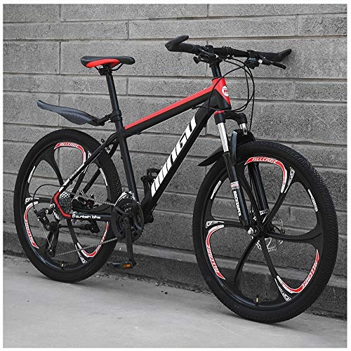 Bicicletas de montaña : ZMCOV Bicicleta De Montaña Hardtail con Alto Contenido De Carbono, Bicicleta MTB con 6 Radios, Bicicleta Ajustable con Velocidad De Freno De Disco De Choque, 21 Speed, 24inch