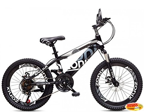 Bicicletas de montaña : Zonix New Fashion Bicicleta Niños Niñas MTB 20 Pulgadas 21 Velocidad Negro Gris 85% Montado