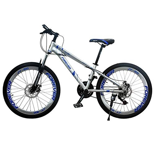 Bicicletas de montaña : ZTIANR Montaña De La Bicicleta, De 24 Pulgadas De Aleación De Aluminio 21 Velocidad De Bicicleta De Montaña Tenedor Frontal De Absorción De Choque, Freno De Disco, Azul