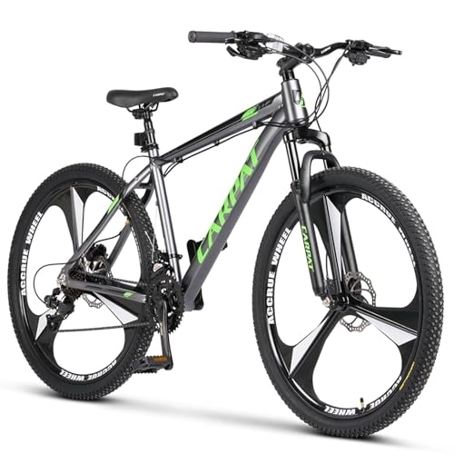 Bicicletas de montaña : ZYLOYAL10 Carpat Sport - Bicicleta de montaña deportiva para hombre y mujer, 21 marchas, 21 marchas, (marco de aluminio MTB, freno de disco hidráulico), llantas de magnesio