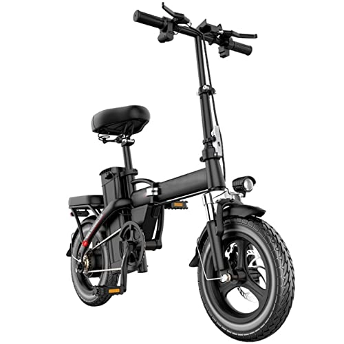 Bicicletas eléctrica : 0℃ Outdoor Bicicleta Eléctrica 350W Fat Bike 14 Pulgadas Fat Bike Bicicleta Electrica Plegable, e Bike Ligera y Plegable con Asistencia de Pedal para Adolescentes y Adultos, 22.5a / 110km