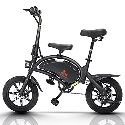Bicicletas eléctrica : 14'' Bicicleta Eléctrica Plegable Potentes, 3 Modos de Conducción, 48V 7.5Ah Batería Litio, Freno de Disco Doble Bici Electrica con Pedales para Adulto Unisex - Kirin V1