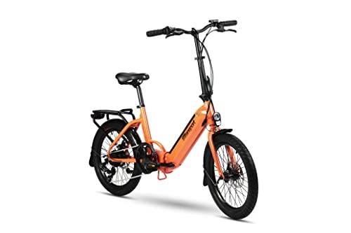 Bicicletas eléctrica : 9TRANSPORT E-Bike, Bicicleta Eléctrica Noa Plegable, 250W Motor, 25 km / h Batería 36V 10Ah, Color Coral