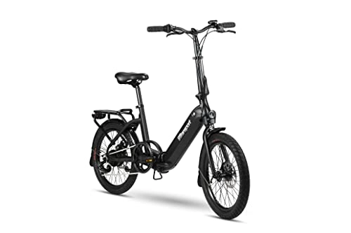 Bicicletas eléctrica : 9TRANSPORT E-Bike, Bicicleta Eléctrica Noa Plegable, 250W Motor, 25 km / h Batería 36V 10Ah, Color Negro