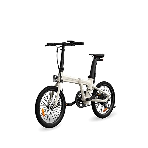 Bicicletas eléctrica : A Dece Oasis Ado Air 20 Folding E-Bike Revolution, Bicicleta eléctrica Ultraligera de 17, 5 KG Equipada con Correa de Carbono / Sensor de par / Frenos de Disco hidráulicos / App, White