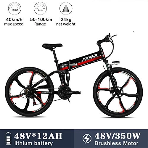 Bicicletas eléctrica : A WARM HOME Bicicleta elctrica, Montaa e-Bike 26" Ebike para Adulto, Batera de Litio-Ion(48V, 12Ah), 350W, Transmisin de Velocidad Shimano 21