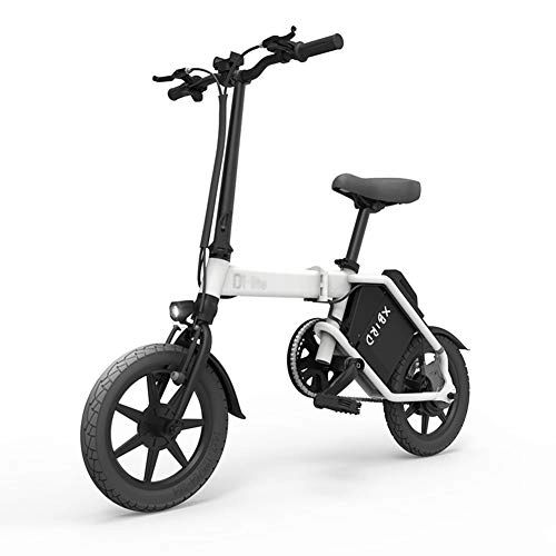 Bicicletas eléctrica : ABYYLH Bicicleta Electrica Plegable Paseo Fat E-Bike Unisex Triciclo Portátil, White