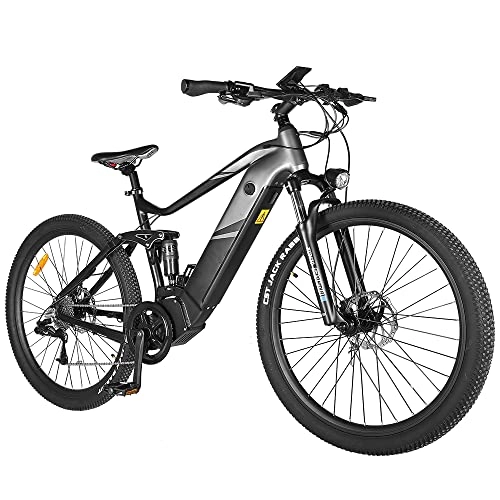 Bicicletas eléctrica : Accolmile Cola Bear 27, 5" Bicicleta Eléctrica, BBS02B Mid Motor 100Nm con Batería Integrada Litio 48V 13Ah 624Wh, Suspensión Completa Unisex para Adultos, Bicicleta de Montaña de 9 Velocidades