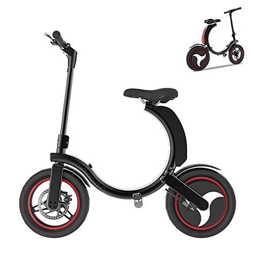 Bicicletas eléctrica : Acptxvh Bicicleta eléctrica para Adultos, Portátil 36V 9.8Ah Li-Ion Plegable eléctrica E-Bici, aplicación móvil de Control de la Bicicleta, Negro