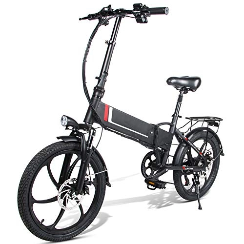 Bicicletas eléctrica : Acreny - Bicicleta plegable eléctrica de aleación de aluminio, 35 km / h, plegable para ciclismo al aire libre