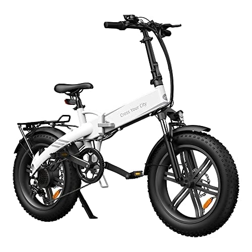 Bicicletas eléctrica : Ado A20F XE Bicicleta eléctrica | Bicicleta eléctrica | Pedelec E-Bike 20 Pulgadas Fetter Neumático 250W Motor / 36V / 10.4Ah batería / 25 km / h, con Marco Trasero montado, White