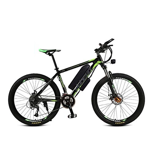 Bicicletas eléctrica : Adulto 36V Bicicleta de montaña eléctrica, Alto Contenido de Carbono Marco de Acero de la batería de Litio Bicicleta eléctrica, Pantalla LCD, Propósito General de Hombres Mujeres, A, 27 Speed