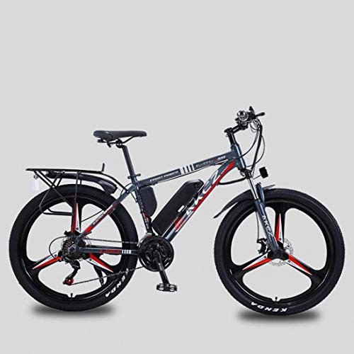Bicicletas eléctrica : Adulto Bicicleta de montaña eléctrica, batería de Litio de 36V aleación de Aluminio de la Bicicleta eléctrica, con Pantalla LCD, de 26 Pulgadas de aleación de magnesio Integrado Ruedas, A, 8AH