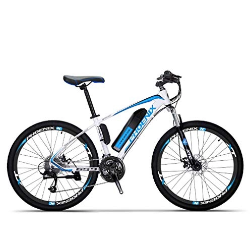 Bicicletas eléctrica : Adulto Bicicleta elctrica de montaña, Bicicletas 250W Nieve, extrable 36V 10AH batera de Litio de 27 de Velocidad de Bicicleta elctrica, 26 Pulgadas Ruedas, Azul