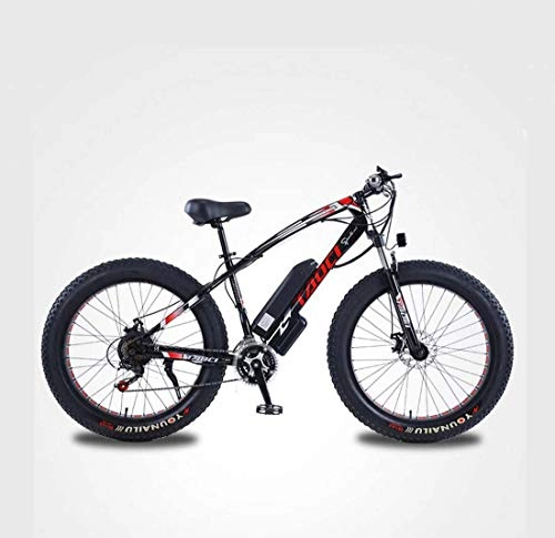 Bicicletas eléctrica : Adulto eléctrico Grasa de Bicicletas de montaña de neumáticos, 36V batería de Litio eléctrica de la Nieve de Bicicletas, con Pantalla LCD / Bloqueo antirrobo / Herramienta / Fender, B, 10AH