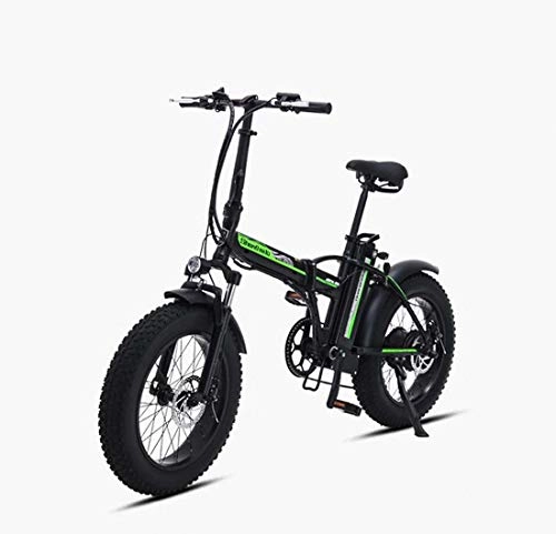 Bicicletas eléctrica : Adulto Plegable Bicicleta de montaña elctrica, batera de Litio de 48V 500W, aleacin de Aluminio sper Larga de Crucero Capacidad Bicicleta elctrica, 20 Pulgadas Ruedas, B