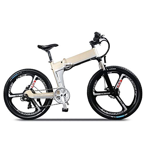 Bicicletas eléctrica : AI CHEN Bicicleta eléctrica Plegable Puede ser batería de Litio de batería de Litio de batería de Coche eléctrico de montaña Horquilla Delantera hidráulica de Bicicleta 400W