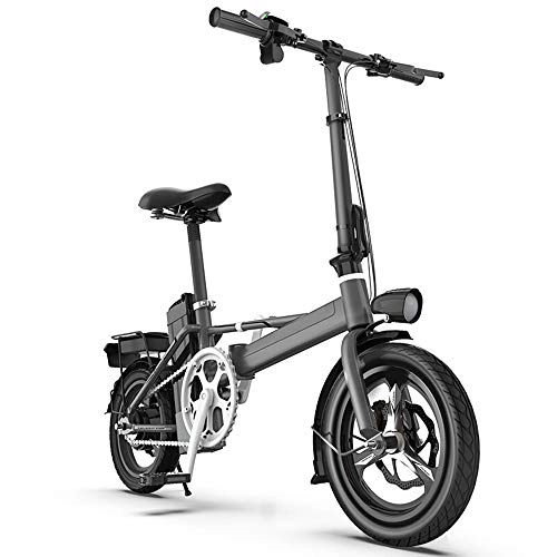 Bicicletas eléctrica : AI CHEN Generacin Conduccin Bicicleta elctrica Plegable Hombres y Mujeres Coche de batera pequea Versin de Rueda de magnesio de Alta Velocidad Amortiguacin 48V eBike