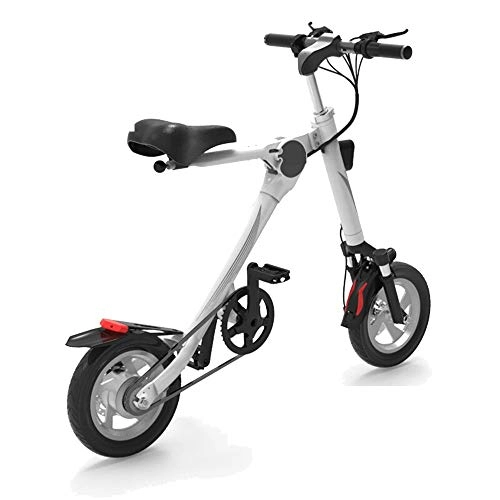 Bicicletas eléctrica : AI CHEN Mini Bicicleta elctrica Plegable pequea Bicicleta elctrica batera de Litio batera Coche Masculino y Femenino Adulto Viaje Negro 36 V Cycling