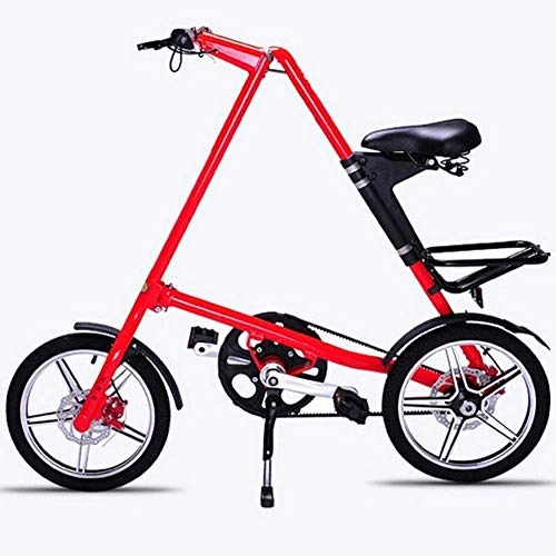 Bicicletas eléctrica : AINY Bicicleta Plegable De Aluminio De 16 Pulgadas Bicicletas para Adultos 6 Velocidad Bicicleta Eléctrica 21 Velocidad De Bicicletas Bicicletas Plegables, Rojo, 16in
