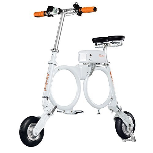 Bicicletas eléctrica : Airwheel E3 Scooter elctrico La ltima bicicleta elctrica compacta y plegable con bolsa de transporte, Blanco