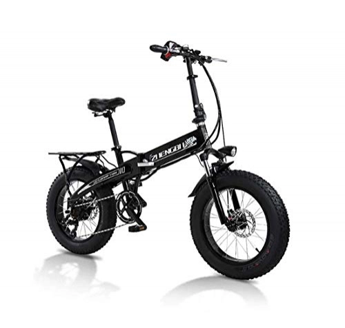 Bicicletas eléctrica : AISHFP 20 Pulgadas para Adultos Plegable Bicicleta de montaña eléctrica, batería de Litio de 48V 350W, aleación de Aluminio súper Larga de Crucero Capacidad Bicicleta eléctrica, A
