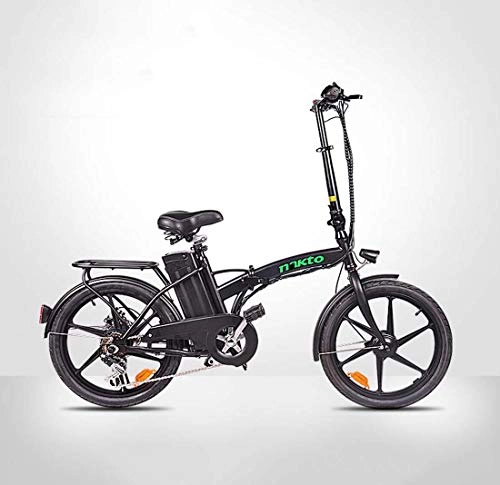 Bicicletas eléctrica : AISHFP Adultos de 20 Pulgadas Bicicleta Plegable eléctrica, batería de Litio Pantalla LCD Ciudad Bicicleta eléctrica, de Alto carbón del Marco de Acero Hombres Mujeres E-Bikes, B