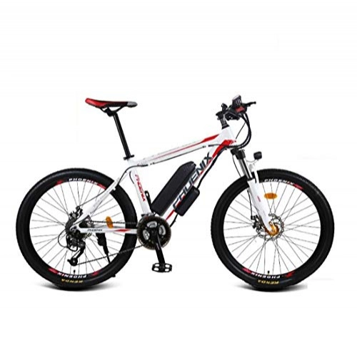 Bicicletas eléctrica : AISHFP Bicicleta de montaña eléctrica para Adultos, Bicicleta con Estructura de Acero con Alto Contenido de Carbono, con Pantalla LCD, Ruedas de radios de 26 Pulgadas, A, 27 Speed