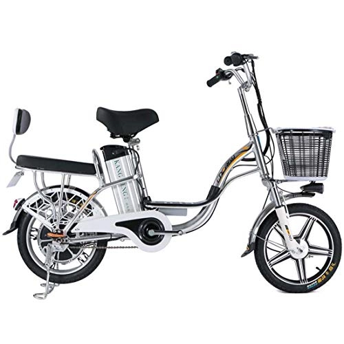 Bicicletas eléctrica : AISHFP Bicicleta eléctrica de Viaje para Adultos de 16 Pulgadas, batería de Litio de 48 V Bicicleta eléctrica Retro, Instrumento de Pantalla LCD / Control de Crucero / Alarma antirrobo, 14AH