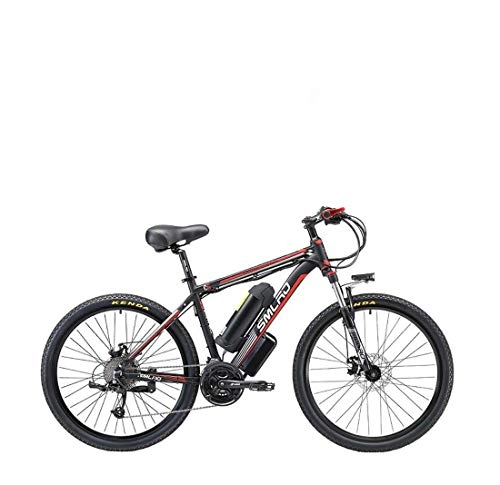Bicicletas eléctrica : AISHFP Las Bicicletas de montaña de Adulto eléctricos, batería de Litio de 48V 500W - de aleación de Aluminio, 27 Velocidad de Off-Road Bicicleta eléctrica, B, 8AH