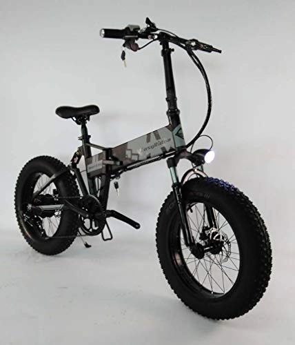 Bicicletas eléctrica : AISHFP Mens Adultos Bici de montaña Plegable elctrico, aleacin de Aluminio de Nieve E-Bikes, 48V 10AH Batera de Litio para, 7 Velocidad Estudiante Bicicleta elctrica, 20 Pulgadas Ruedas