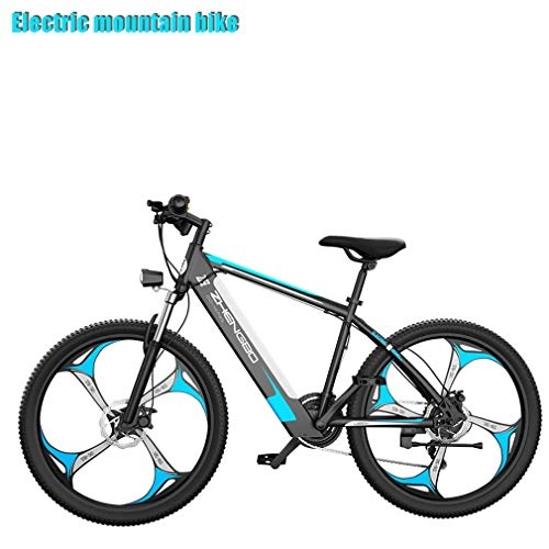 Bicicletas eléctrica : AISHFP Mens Adultos Bicicleta elctrica de montaña, 48V batera de Litio 10AH, Bicicletas elctricas 400W Estudiante, 27 Velocidad de Nieve Bicicleta elctrica, 26 Pulgadas de Ruedas, A