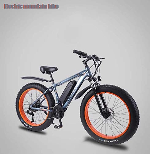 Bicicletas eléctrica : AISHFP Mens Adultos Bicicleta elctrica de montaña, extrable 36V batera de Litio de 13Ah, Bicicletas 350W Playa Nieve, 26 Pulgadas Ruedas, A, 21 Speed