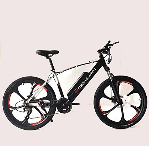 Bicicletas eléctrica : AISHFP para Hombre de la Bici de 26 Pulgadas de montaña eléctrica, batería de Litio de la Ciudad de Bicicleta eléctrica, aleación de Aluminio Offroad E-Bikes, D