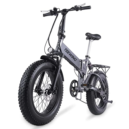 Bicicletas eléctrica : AJLDN Bicicleta Eléctrica Plegable, 20'' Bici Eléctrica con Batería Extraíble De 12, 8Ah Bicicleta Montaña Frenos hidráulicos E-Bike Pedal Assist 7 velocidades (Color : Grey)