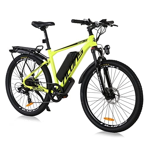 Bicicletas eléctrica : AKEZ Bicicletas eléctricas para Adultos, 26 Pulgadas Ebike para Hombres, Bicicleta híbrida eléctrica MTB Todo Terreno, batería de Litio extraíble 48V / 10Ah Bicicleta de montaña de Carretera