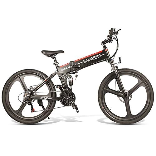 Bicicletas eléctrica : AKT 26 Pulgadas Bicicleta Elctrica Plegable para Desplazamientos de la Ciudad 21 MTB de Velocidad de Cambio Batera de Litio 48V 10A / Velocidad Mxima 35KMH / Kilometraje: 30-60 km