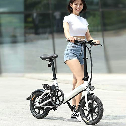 Bicicletas eléctrica : Alextry E Bicicleta Ciclo Ebike Ligero Aleación de Aluminio Doble Disco Freno Portátil para Ciclismo para Niños Adultos Al Aire Libre (D3 Speed Shift Version).