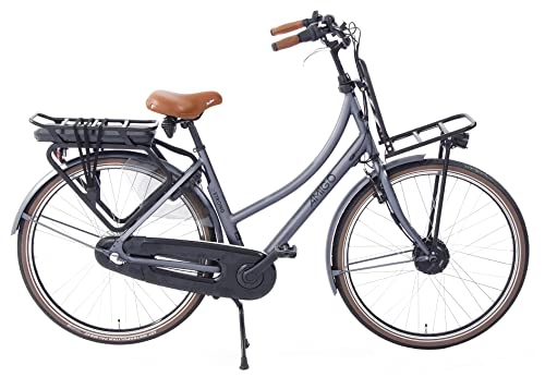 Bicicletas eléctrica : Amigo Bicicleta eléctrica E-Strong T3 para mujer – Bicicleta eléctrica de 28 pulgadas – Bicicleta para mujer con 7 velocidades Shimano – Adecuado a partir de 170 – 175 cm – Gris